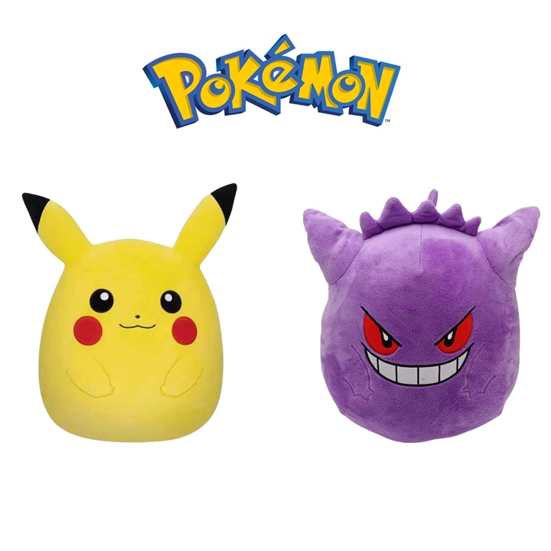 Mainan Mewah Squishmallow 35cm Lembut Pokeman Gengar Bantal