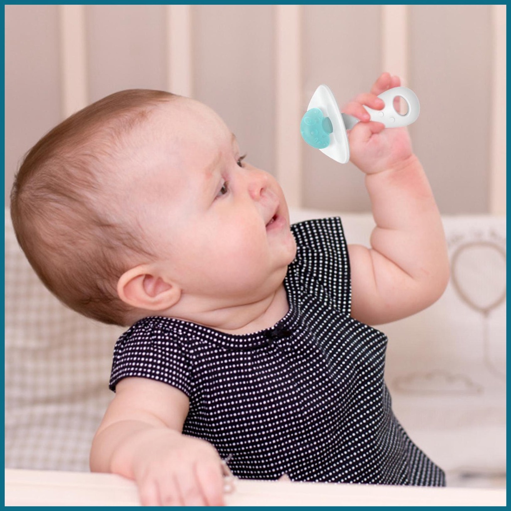 Permen Teether Jamur Stereoskopik Silika Gel Penggiling Gigi Mainan Bayi 8cm