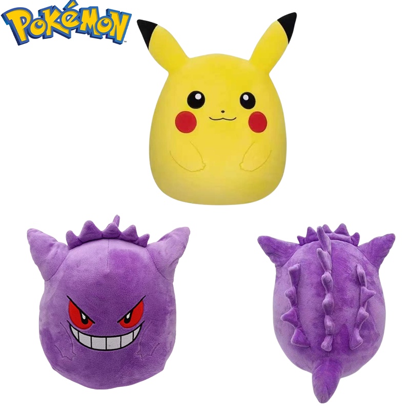 Mainan Mewah Squishmallow 35cm Lembut Pokeman Gengar Bantal