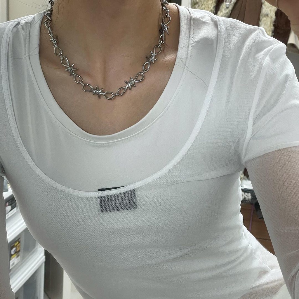 Kalung Duri Cyberpunk Wanita2023Model INS Baru Perempuan