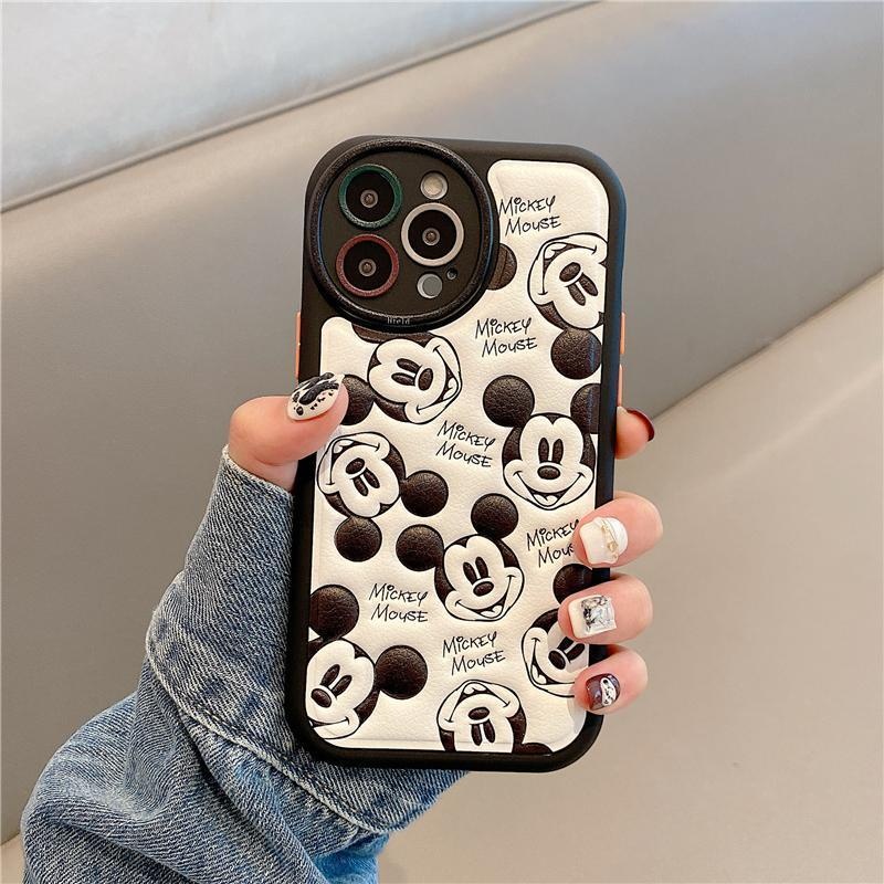 IPHONE Relief Lubang Bulat Layar Penuh Beras Hitam Desain Kepala Ganjil Casing Ponsel Kompatibel Dengan Iphone12 13 14 11 Pro Max Hhfqs