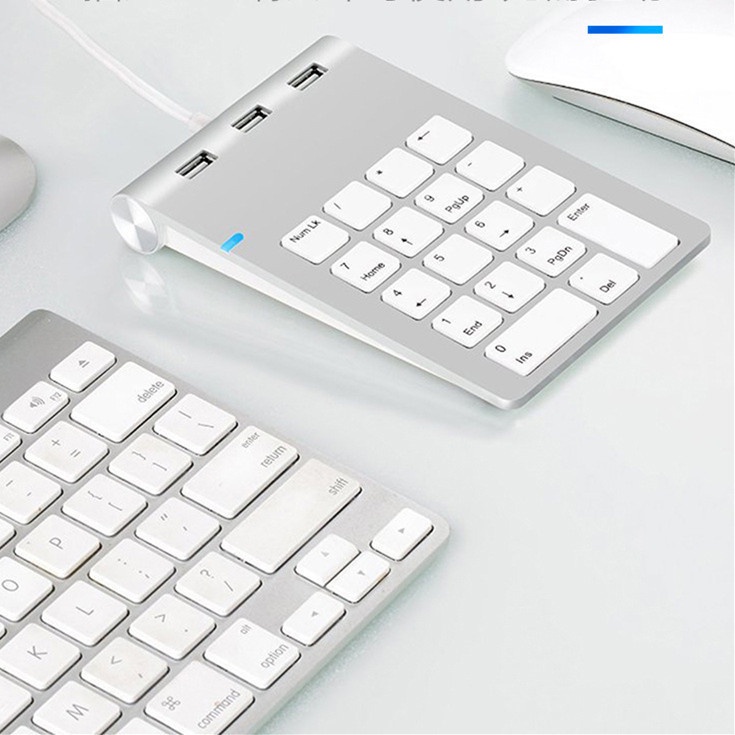 Keyboard Digital Kabel USB 2.0 Multi Fungsi HUB Komputer Keyboard Kecil 18tombol Keyboard