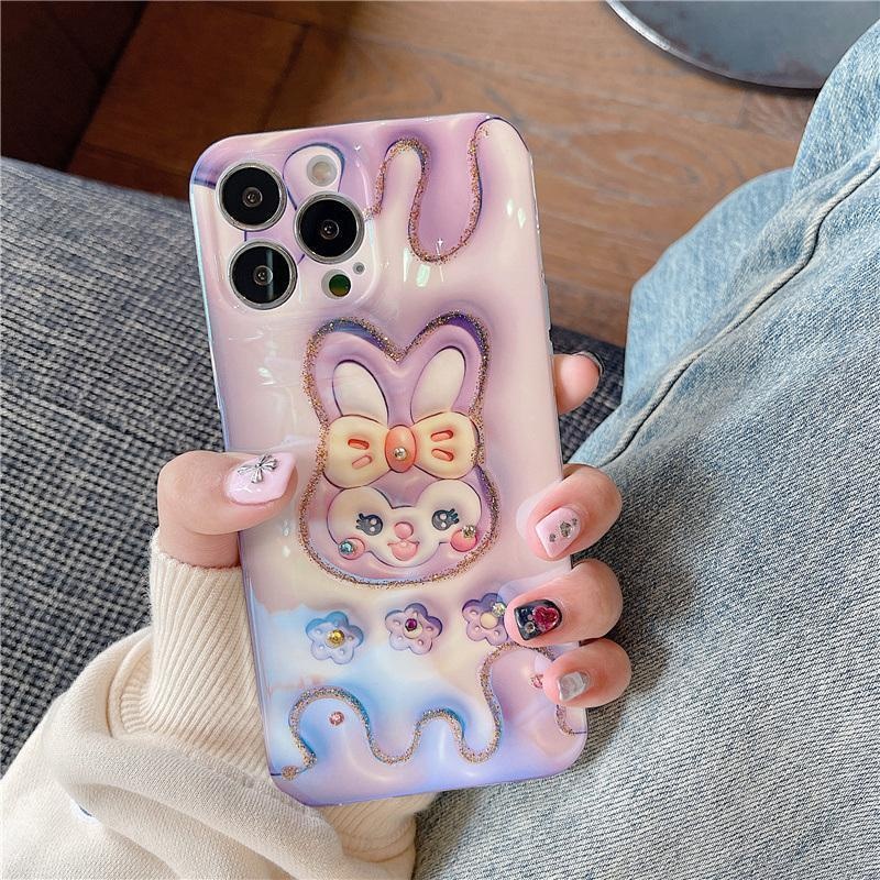 IPHONE 3d Ungu Latar Belakang Bintang Berpusat Memakai Desain Outcrop Casing Ponsel Kompatibel Dengan Iphone12 13 14 11 Pro Max X Xs Max Xr Ggtrvf