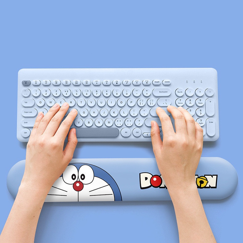 Doraemon Mouse Bantal Mouse Wiring Wiring Case Silicon Wiring Mouse Pad+Memory Cotton Alas Keyboard Wirst Protection Mousepad Kain Halus Mouse Pad