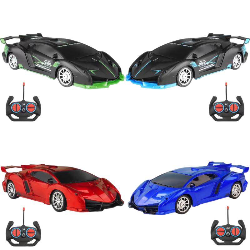 Lampu LED 4WD Mobil Drift RC Remote Control Mobil Mainan Balap Di Jalan Model Hadiah Anak