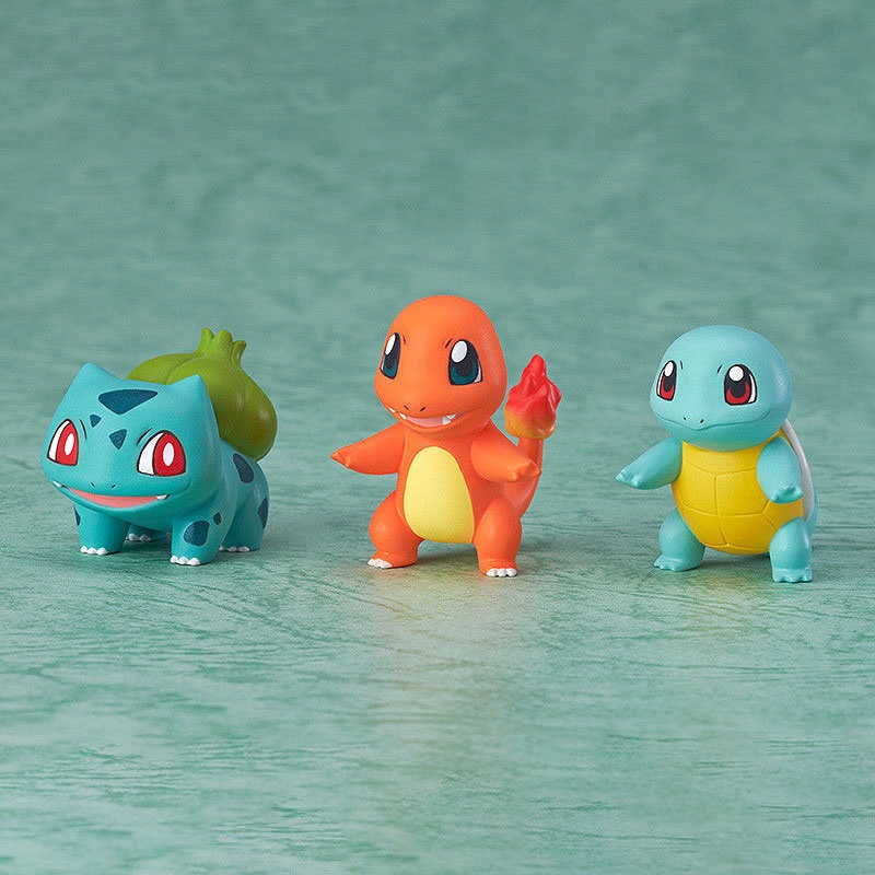 24pcs/15pcs Mainan Action Figure Pokemon Nendoroid Abu Ketchum Zenigame Charmander Bulbasaur