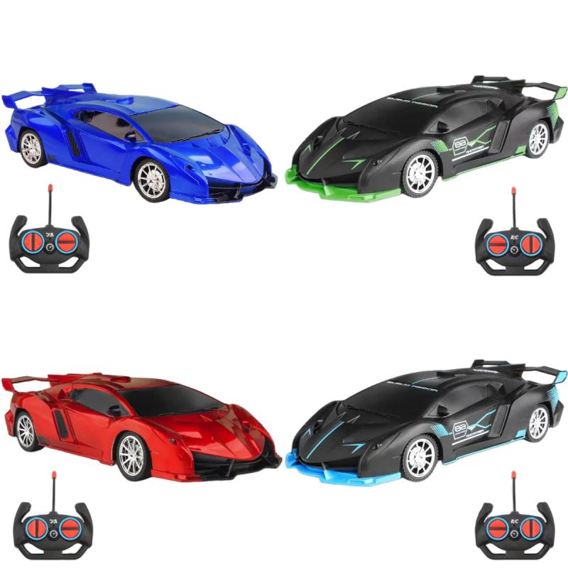 Lampu LED 4WD Mobil Drift RC Remote Control Mobil Mainan Balap Di Jalan Model Hadiah Anak