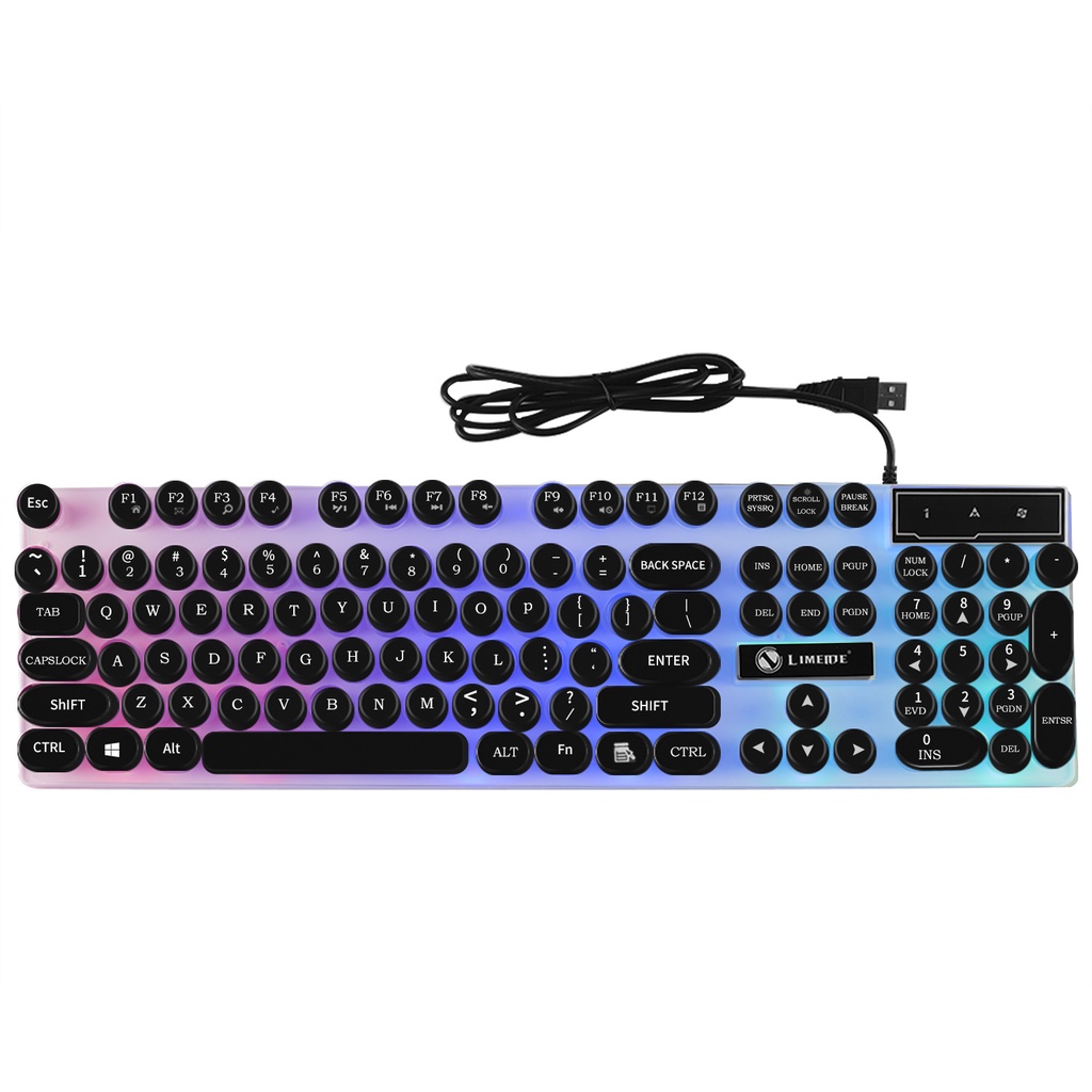 Tx30 Backlight Keyboard Game Wired Keyboard Dengan Lampu Latar RGB Keyboard Punk Gamer Kit Gaming Untuk PC Laptop