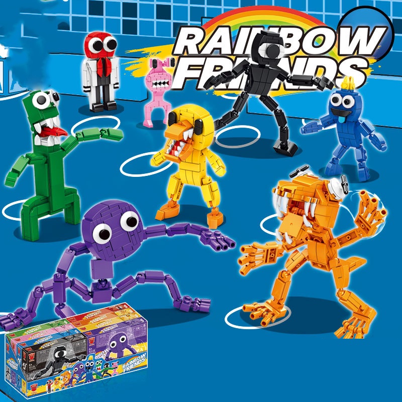 8pcs/set Game Roblox Rainbow Friends Blok Bangunan Mainan Figure Model Kid Collection Hadiah