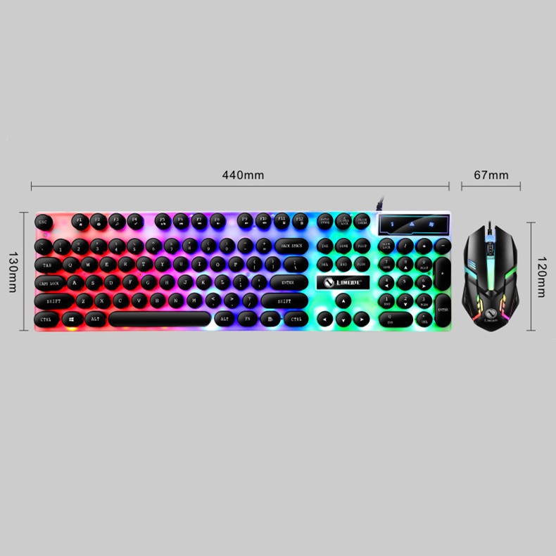 Tx30 Backlight Keyboard Game Wired Keyboard Dengan Lampu Latar RGB Keyboard Punk Gamer Kit Gaming Untuk PC Laptop