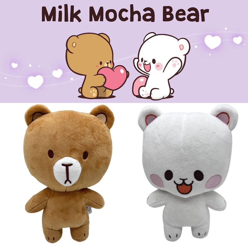 Fluffy Dan Sweet 20cm Susu Dan Mocha Plush Animal