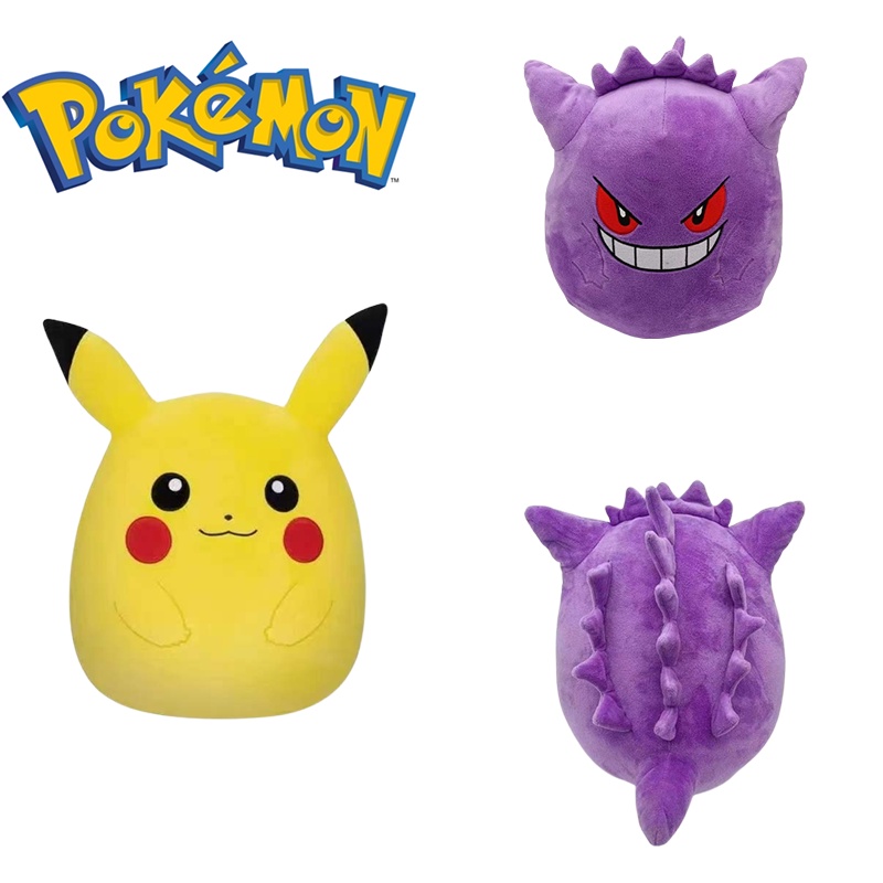 Mainan Mewah Squishmallow 35cm Lembut Pokeman Gengar Bantal