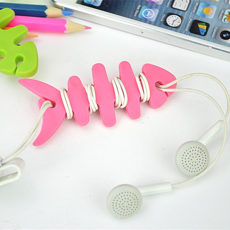 10pcs/5pcs/3pcs/1pc Penggulung Tulang Ikan Organizer Earphone Kabel Cable Cord Holder Portable Fishbone Earphone Cable Winder