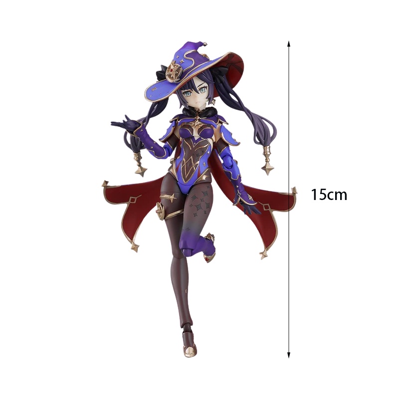 Patung Genshin Impact Mona Action Figure Model Mainan PVC Hadiah Kipas Wajah Yang Dapat Diganti