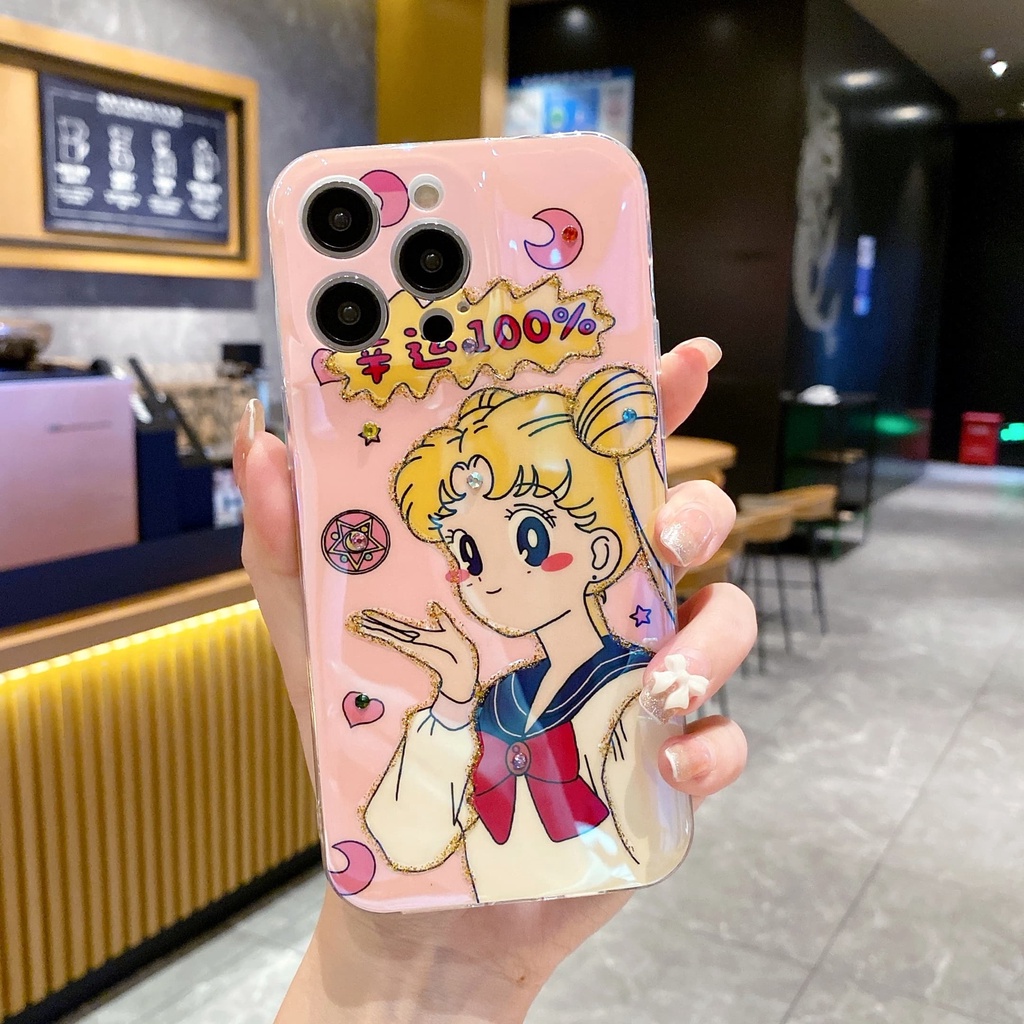 IPHONE Casing Ponsel Desain Print Hero Gadis Kartun Lama Kompatibel Dengan Iphone12 13 14 11 Pro Max Bvfgvc