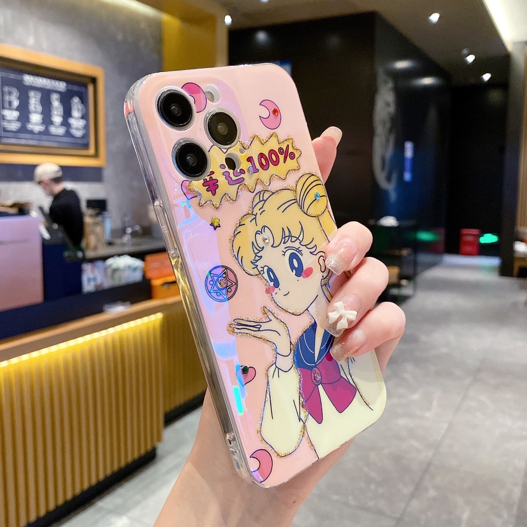 IPHONE Casing Ponsel Desain Print Hero Gadis Kartun Lama Kompatibel Dengan Iphone12 13 14 11 Pro Max Bvfgvc