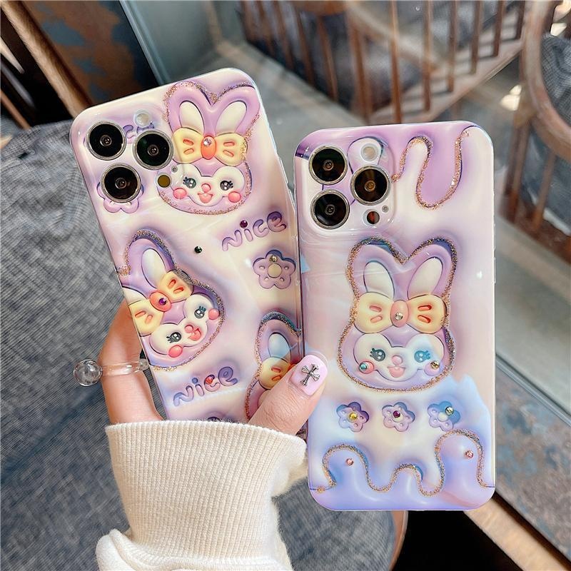 IPHONE 3d Ungu Latar Belakang Bintang Berpusat Memakai Desain Outcrop Casing Ponsel Kompatibel Dengan Iphone12 13 14 11 Pro Max X Xs Max Xr Ggtrvf