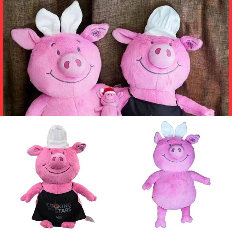 Boneka Babi British Martha 65cm Percy Pig Chef Babi Besar Lucu Fun Children Plush Doll