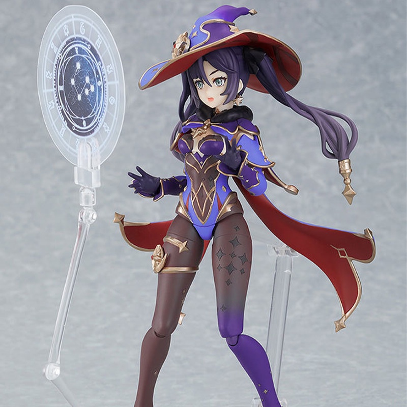 Patung Genshin Impact Mona Action Figure Model Mainan PVC Hadiah Kipas Wajah Yang Dapat Diganti