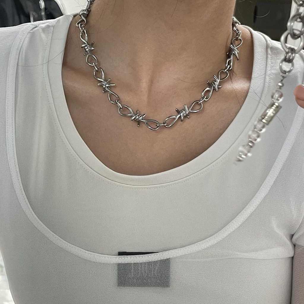 Kalung Duri Cyberpunk Wanita2023Model INS Baru Perempuan