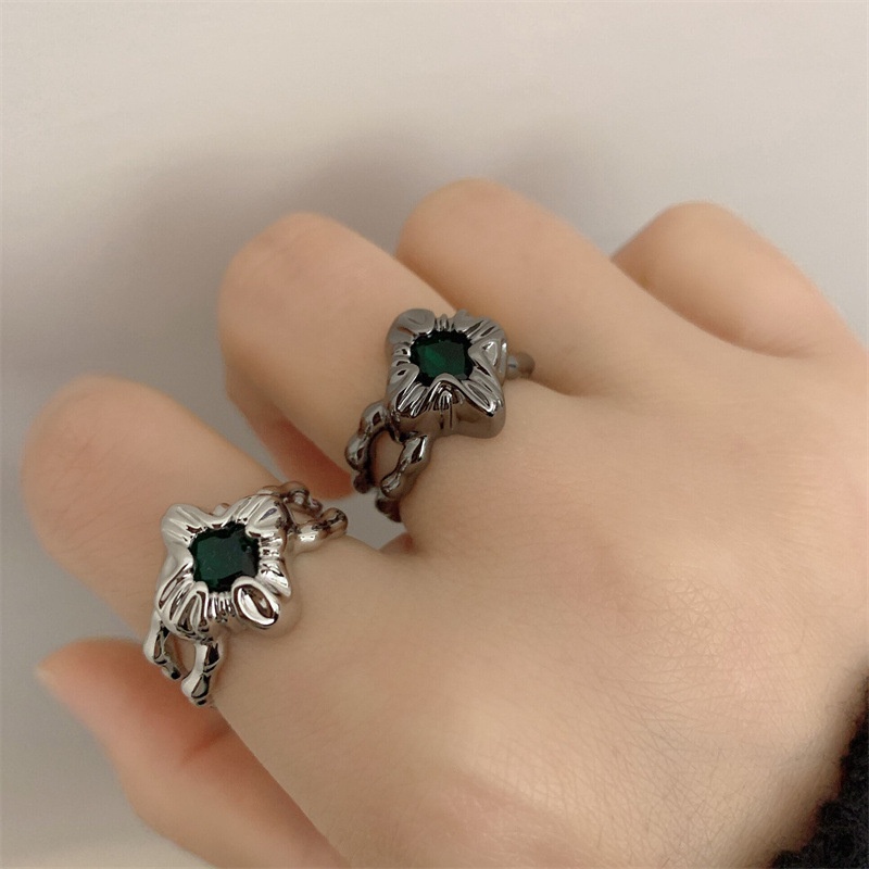 [Seri Cabang Bunga] Aksesoris Cincin Bunga Temperamen Retro Sederhana