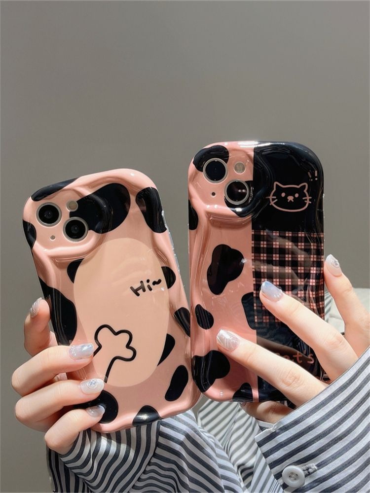 Simple Splicing Cat Feet Print  Design Phone Case Compatible With IPhone 12 13 14 11 Pro Max X Xs Max Xr Fgrdt