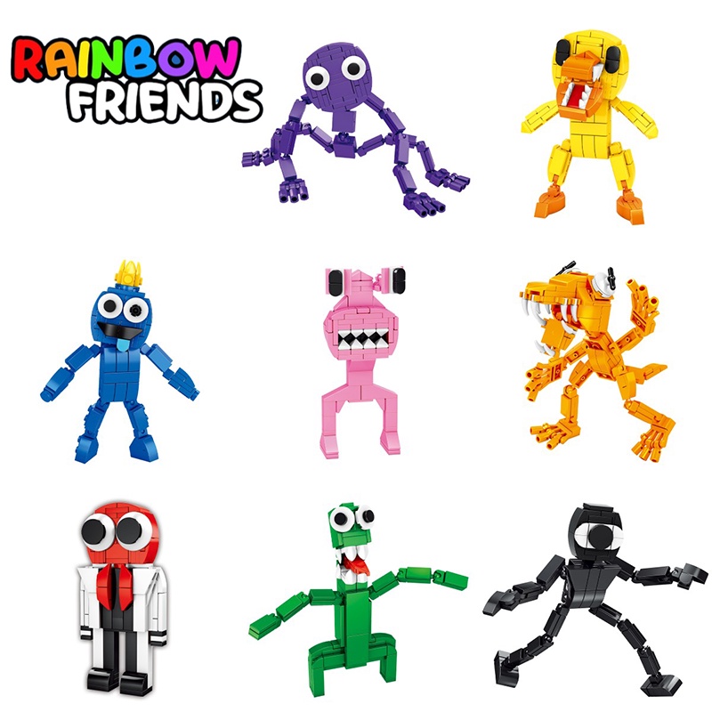 8pcs/set Game Roblox Rainbow Friends Blok Bangunan Mainan Figure Model Kid Collection Hadiah