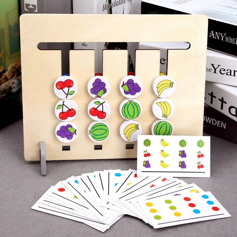 Mainan Pencocokan Blok Bangunan Puzzle Logical Thinking Training Game Hadiah Anak