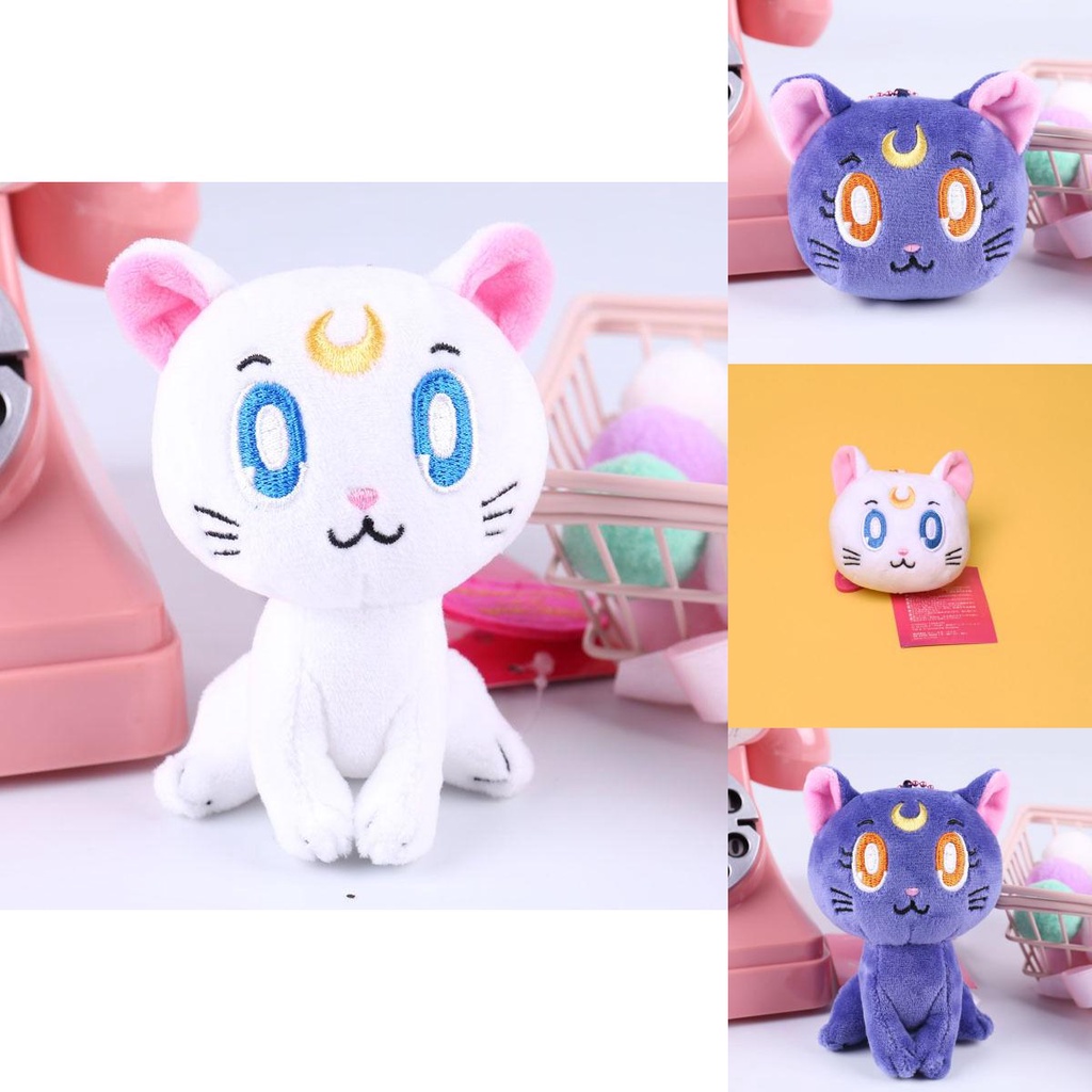 Moon Sailor Doll Luna Cat Gantungan Kunci Liontin Boneka Mainan Japan Plush Anime