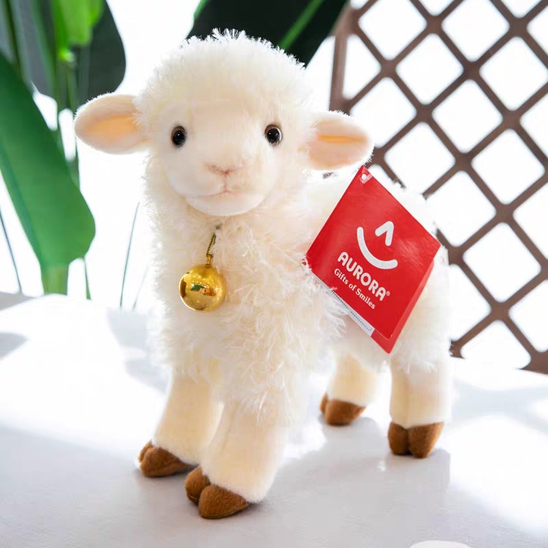 Aurora Bell Sheep Plush Toy Boneka Binatang Lembut Dan Cuddly Untuk Hadiah Ulang Tahun Anak