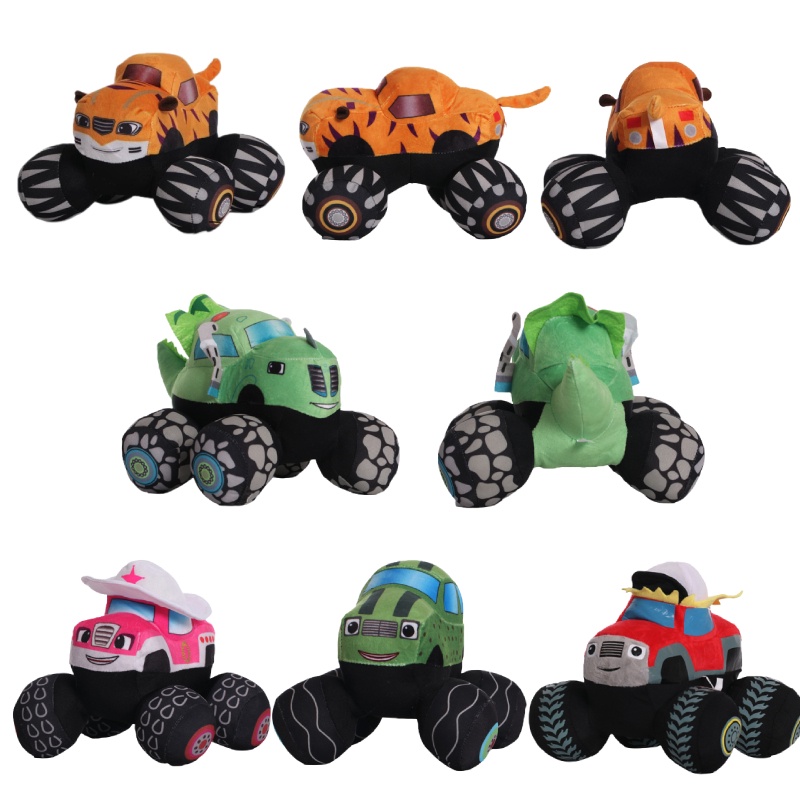 Armada Mobil Mainan Plush Dengan Flame Dan Monster Mesin Untuk Balap Dan Menyenangkan