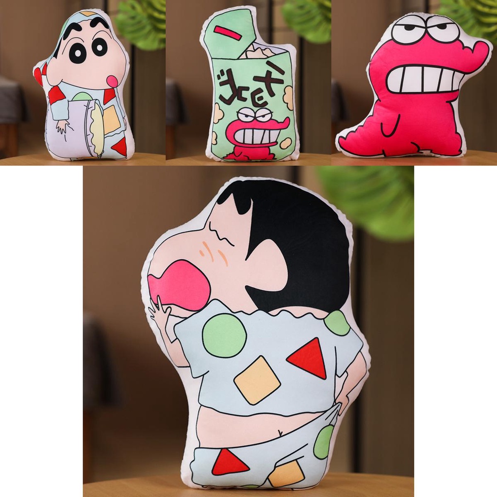 Shin-chan Cute Crayon Bantal Print Dua Sisi Plush