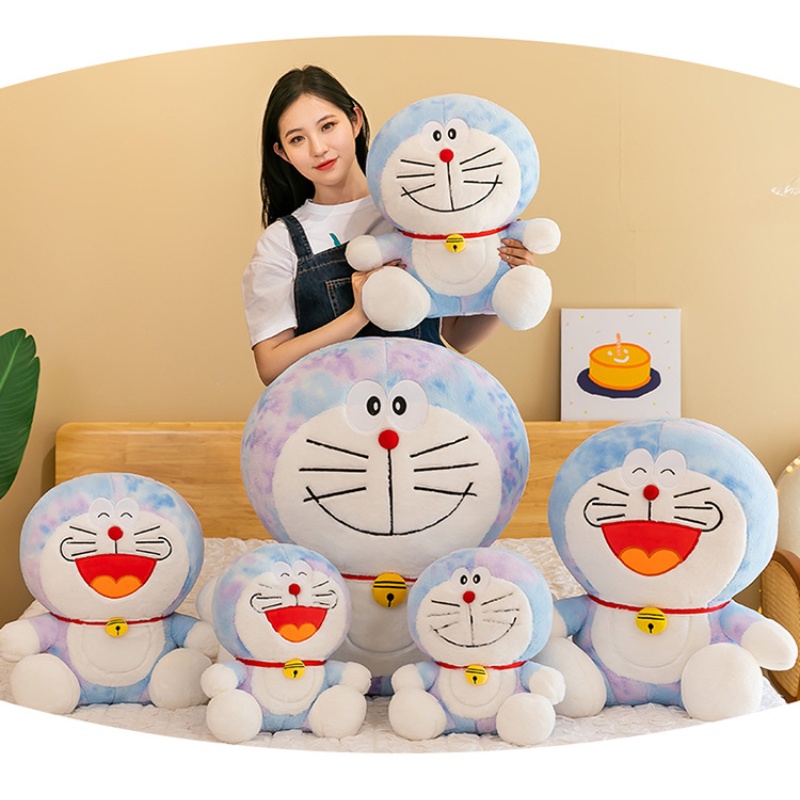 Kucing Doraemon Dan Ding Dong Plushie Warna Tersenyum Dan Tawa Cocok Untuk Anak-Anak Dan Kolektor