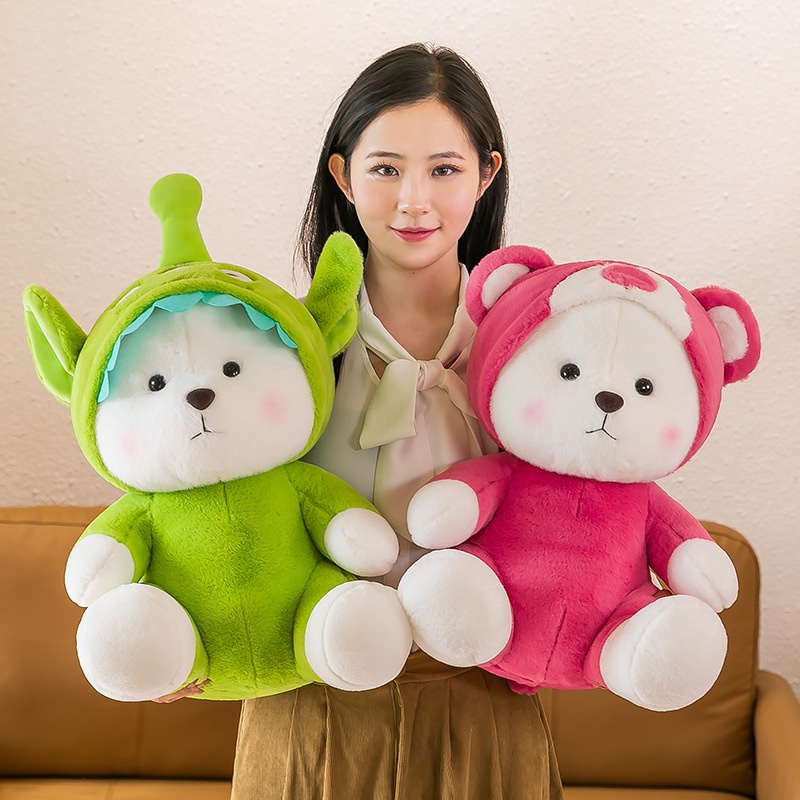 Boneka Teddy Bear Biru, Pink, Dan Hijau Lembut Dan Cuddly Idaman Natal Masa Kini Untuk Anak