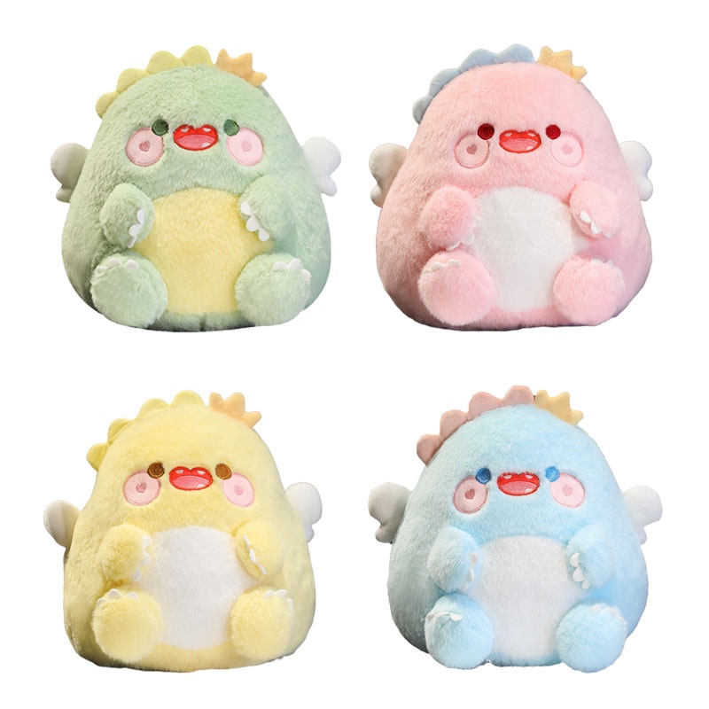 Mainan Plush Dinosaurus Kecil Berwarna Macaron Lucu Untuk Anak Perempuan, Boneka Bantal Boneka Binatang Lembut Dan Cuddly, Hadiah Anak Hijau, Kuning 30cm) Merah Muda