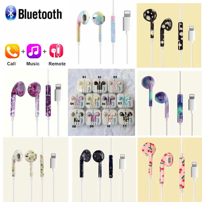 Earphone Kabel Pop-Up Bluetooth 8pin Dicat Earbud Headset Musik Stereo