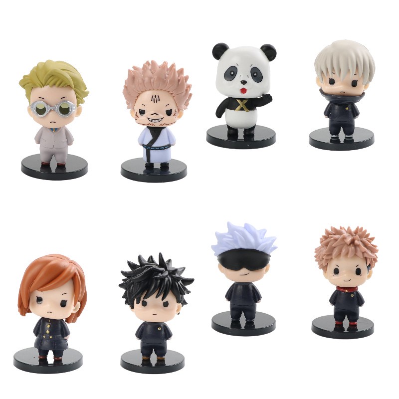 Jujutsu Kaisen Gojo Toge Inumaki Kento Nanami Megumi Nob Figure Model Mainan Boneka