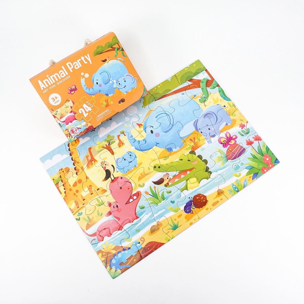 Anak 24PCS Puzzle Flat Tema Treetop Cosmic Hewan Laut DIY Mainan Edukasi