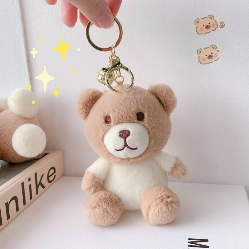 14 cm Kelinci Beruang Tas Gantung Ornamen Boneka Mainan Mewah Tidur Menenangkan Telinga Panjang Bunny Rabbit Bear Gantungan Kunci Pasangan Liontin Hadiah