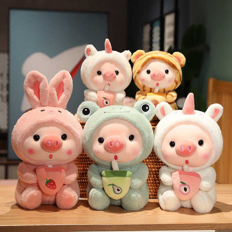 52 cm Milk Tea Pig Mainan Mewah Anak Boneka Bantal Bantal Sofa Hadiah Ulang Tahun Ornamen