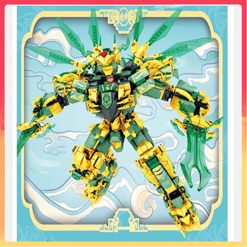 Ninjago Masters of Spinjitzu Gralden Dragon Mainan Bangunan Plastik ABS Ukuran Besar