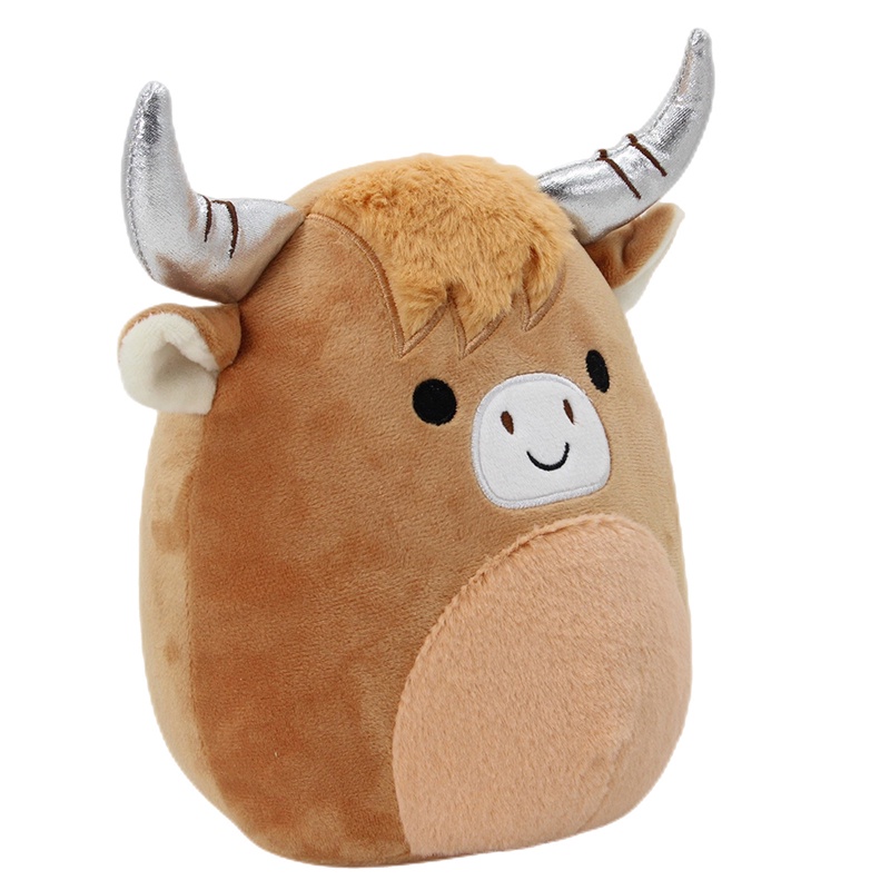 Squishmallow Boneka Plush Sapi Dataran Tinggi Squishy Boneka Lembut Hadiah Mainan Hewan