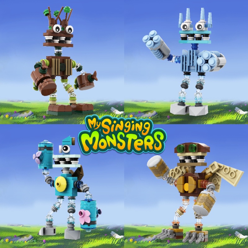 My Singing Monsters Ice, Flight, Sea, And Wood Creatures Blok Bangunan Partikel Kecil