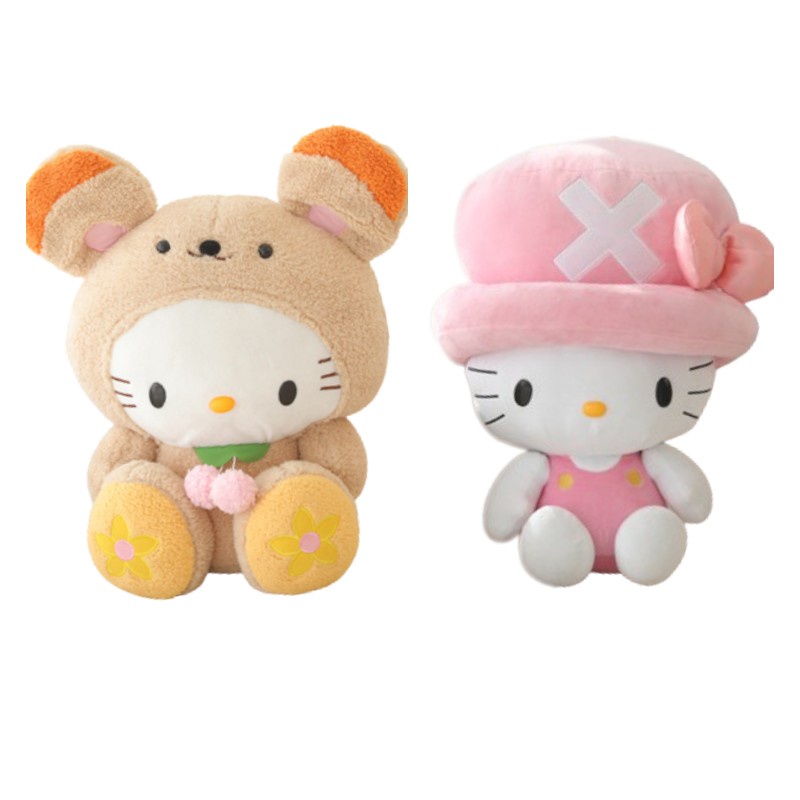 Mainan Plush Kucing Katie Lembut Dan Dapat Di Peluk Untuk Anak Perempuan, Desain Kelopak 40cm, Bahan Plush Pendek