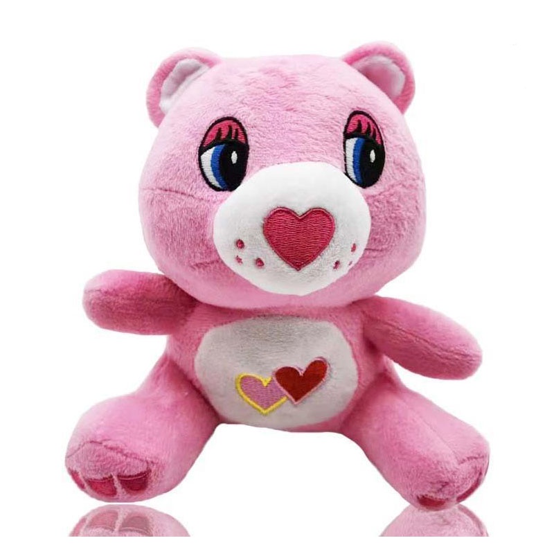 20cm The Care Bears Rainbow Bear Colorful Cheerbear Mainan Mewah Beruang Anak Hadiah Action Figure Ornamen