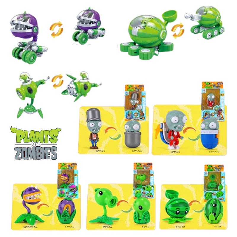 Tanaman vs. Zombies Buckethead Zombie Chomper Bentuk-Geser Mech model Mainan