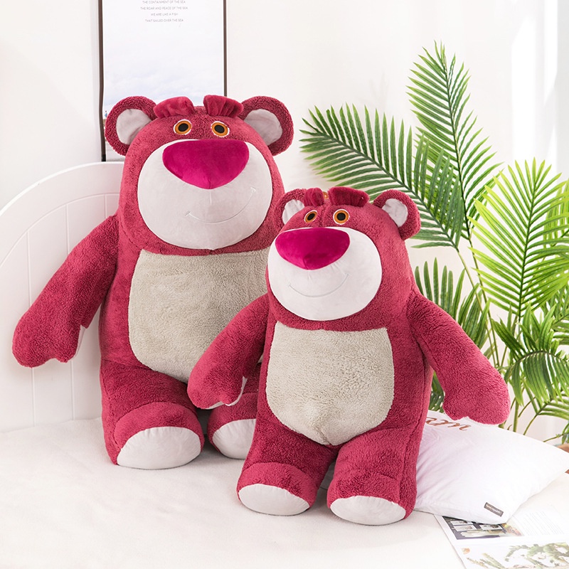 Mainan Plush Motif Strawberry Bear Lucu Dan Dapat Di Peluk Untuk Anak Perempuan