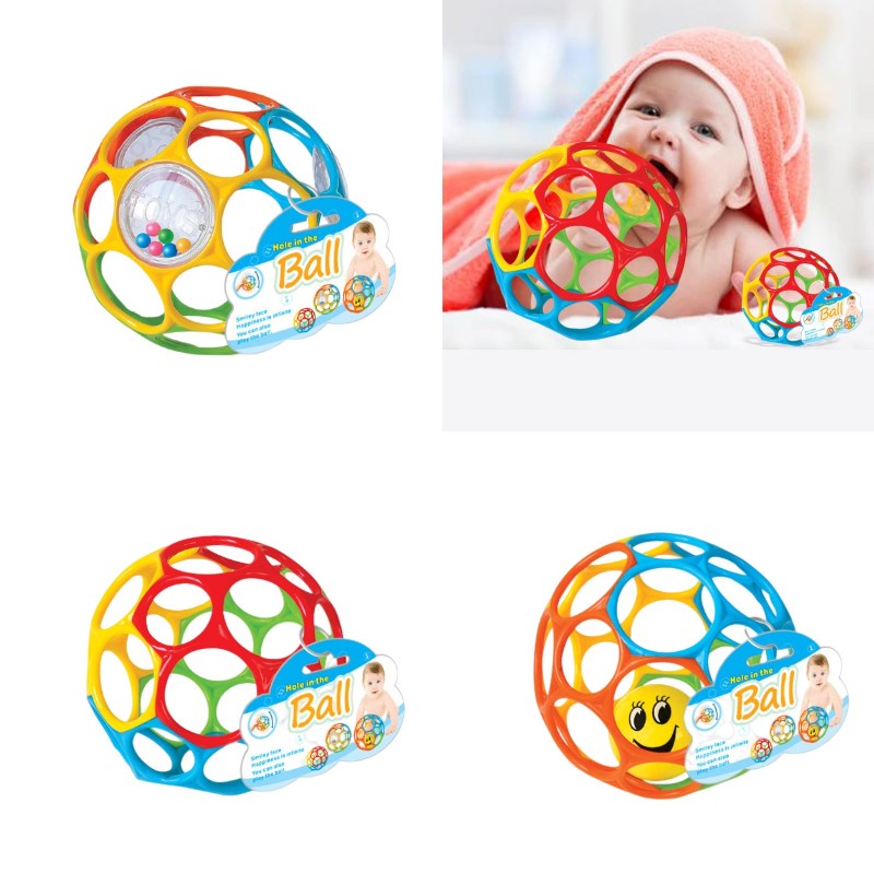 Soft Tpu Baby Teething Ball Colorful, Gripping, Merangkak Dan Mainan Pengembangan Sensorik Dengan Bola Rolling Kecil