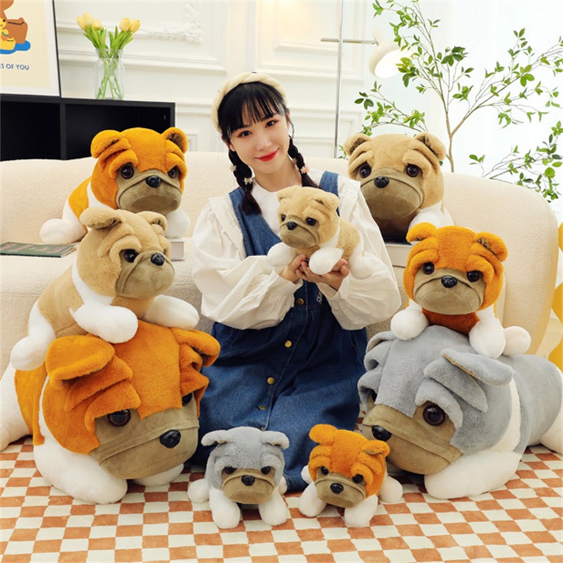 Boneka Hewan Anjing Shar Pei Non Kartun Untuk Pecinta Dan Kolektor Hewan