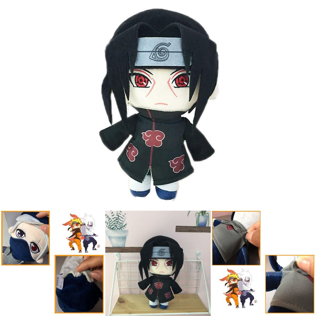 Mainan Boneka Anime Naruto Plush Uzumaki Hatake Kakashi Uchiha Itachi Boneka Boneka Lembut